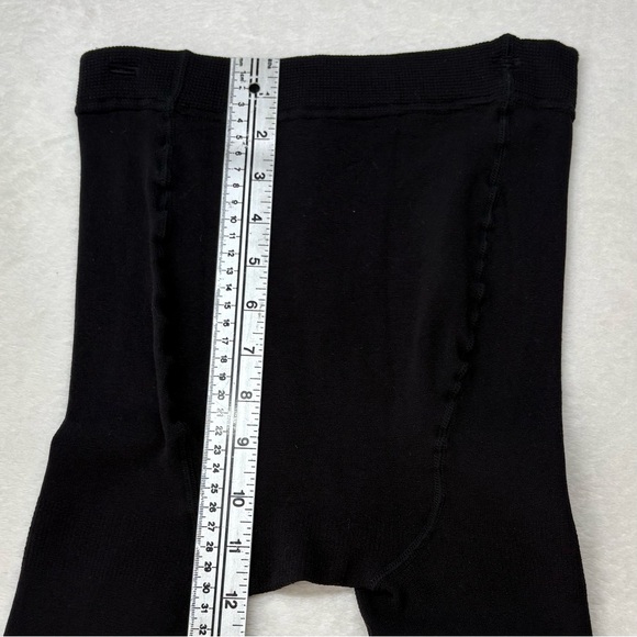 H and M Black Fleece Lined Footless Tights Opaque Warm Winter Thermal Leggings S - Picture 7 of 10